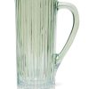 Pitcher | Luisa Beccaria Green Ridged Pitcher Glass Prestige