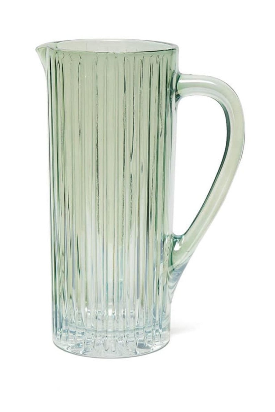 Pitcher | Luisa Beccaria Green Ridged Pitcher Glass Prestige