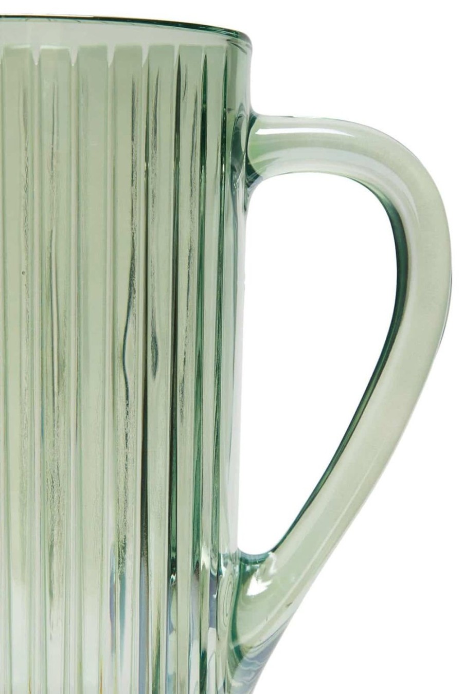 Pitcher | Luisa Beccaria Green Ridged Pitcher Glass Prestige