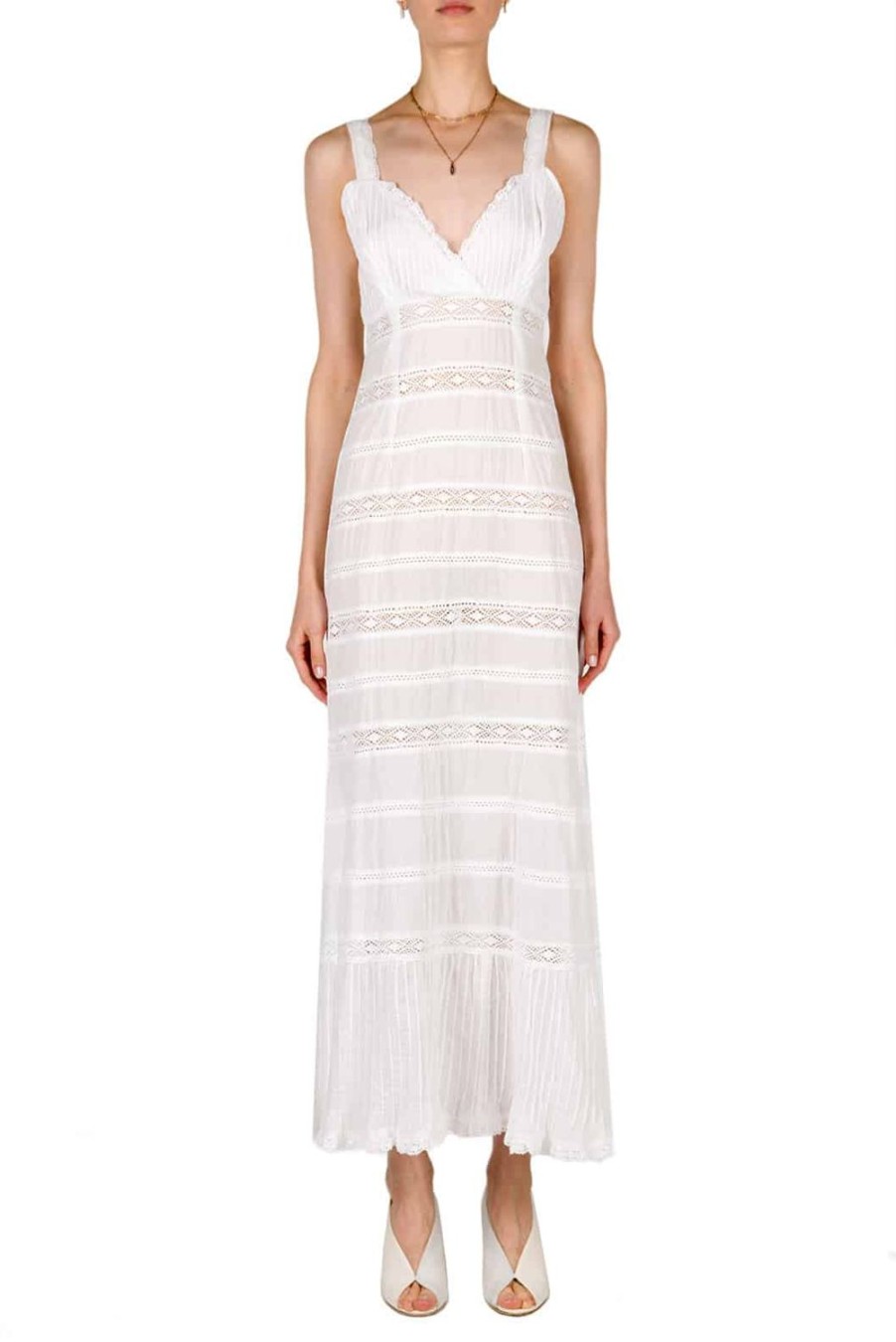 Dresses | Luisa Beccaria White Cotton Beach Dress