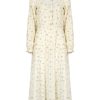 Dresses | Luisa Beccaria Cotton Printed Flower Jacquard Dress