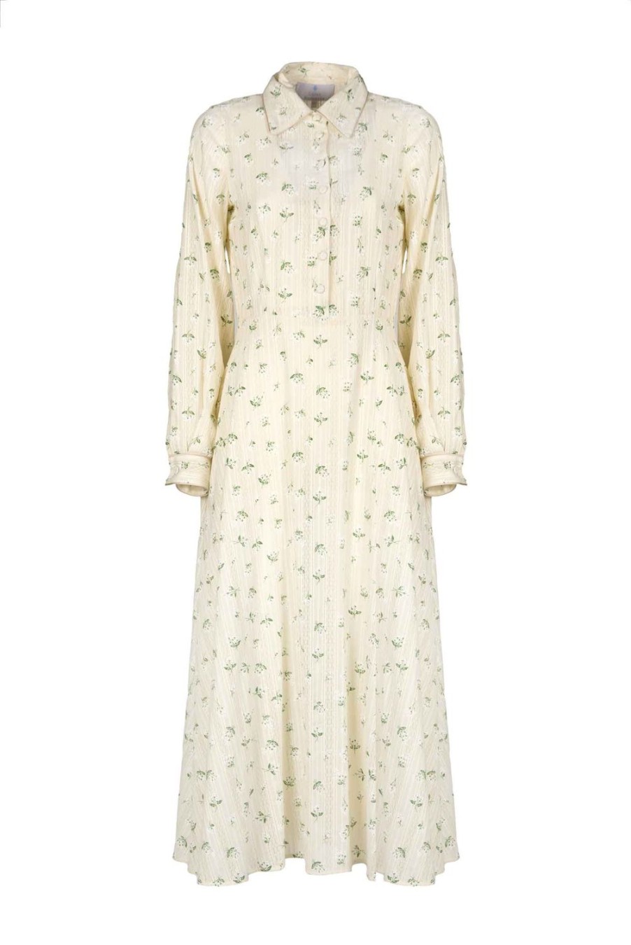 Dresses | Luisa Beccaria Cotton Printed Flower Jacquard Dress