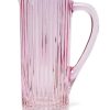 Pitcher | Luisa Beccaria Pink Ridged Pitcher Glass Prestige