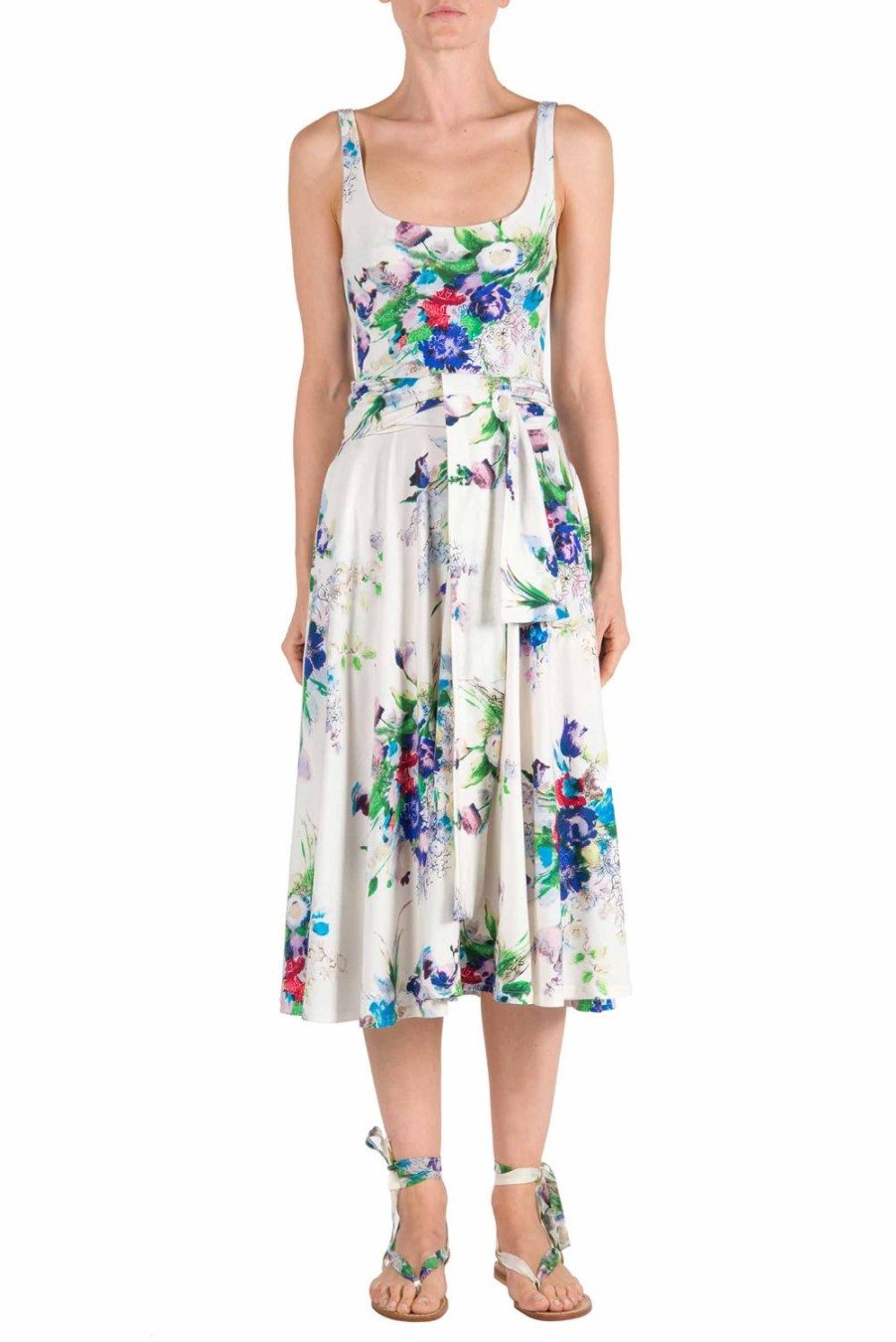 Dresses | Luisa Beccaria Floral Printed Jersey Dress