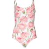 Swimwear | Luisa Beccaria One-Piece Swimsuit Pink Poppies Double Face