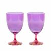 Water | Luisa Beccaria Shade Pink To Purple Set Of Two Water Glass