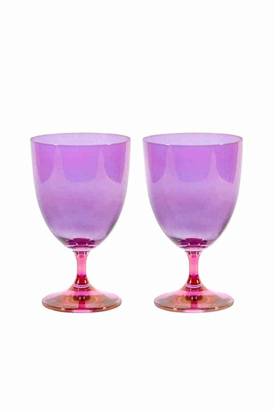 Water | Luisa Beccaria Shade Pink To Purple Set Of Two Water Glass