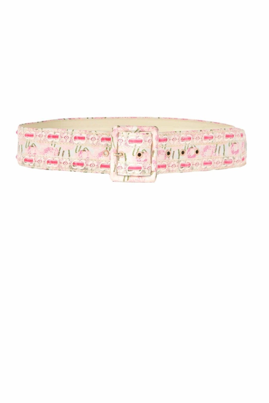 Belt | Luisa Beccaria Poppies Cotton Belt