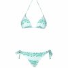 Swimwear | Luisa Beccaria Triangle And Slip Blue Flowery Striped Bikini