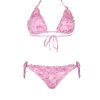 Swimwear | Luisa Beccaria Triangle And Slip Bikini Pink Roses