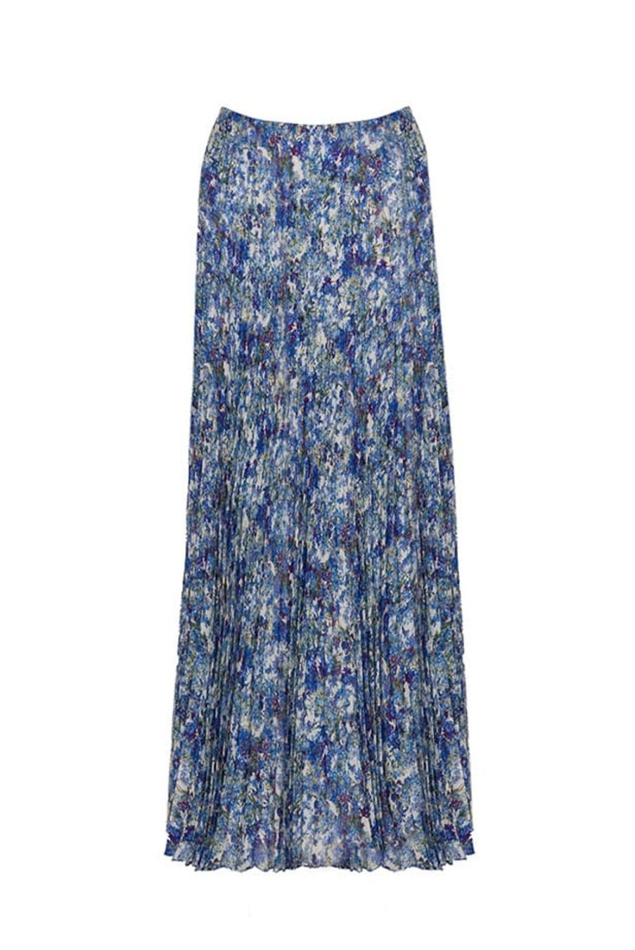 Skirts | Luisa Beccaria Pleated Printed Floral Midi Skirt