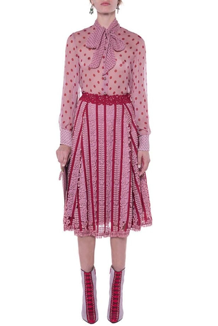 Skirts | Luisa Beccaria Macrame Embroidered Skirt