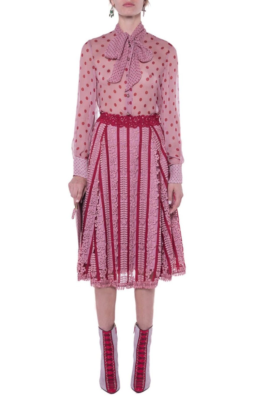 Skirts | Luisa Beccaria Macrame Embroidered Skirt