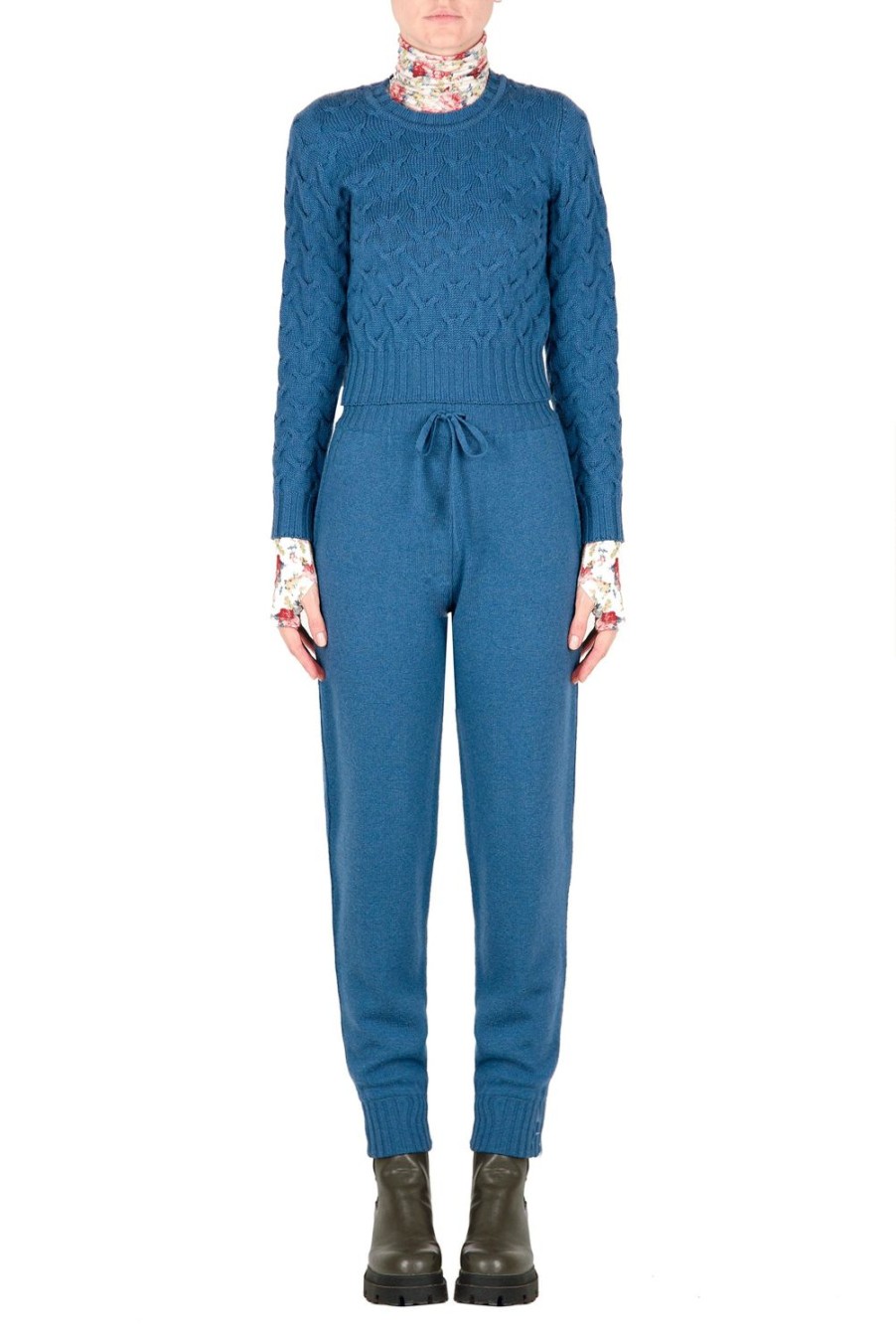 Knitwear | Luisa Beccaria Wool Cable Crewneck