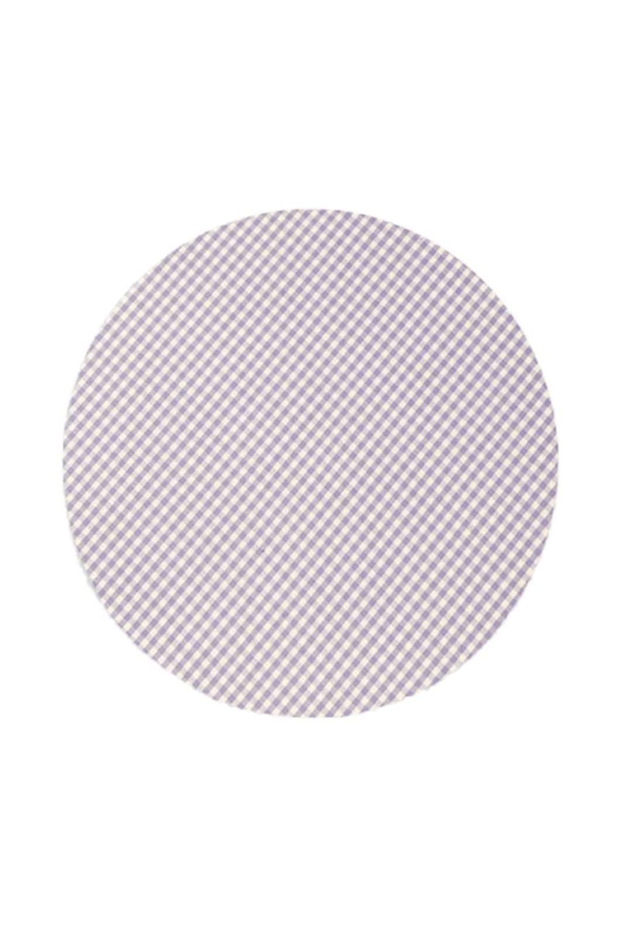 Tablecloth | Luisa Beccaria Vichy Cotton Round Purple Placemat