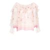 Tops & Blouses | Luisa Beccaria Chiffon Printed Blouse With Volants In Gilly Flowers