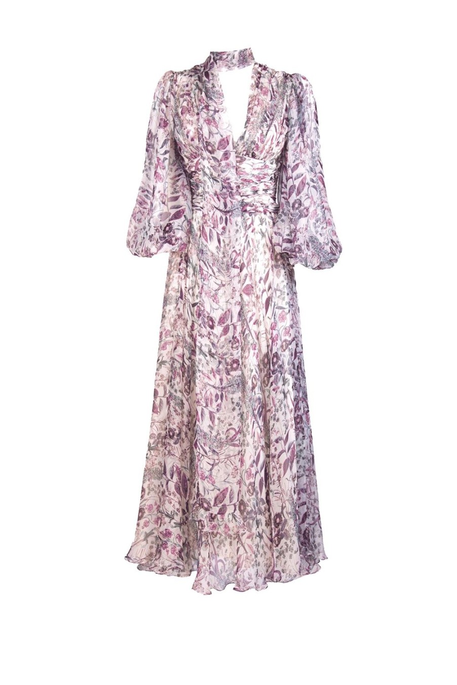 Dresses | Luisa Beccaria Floral Silk-Chiffon Dress