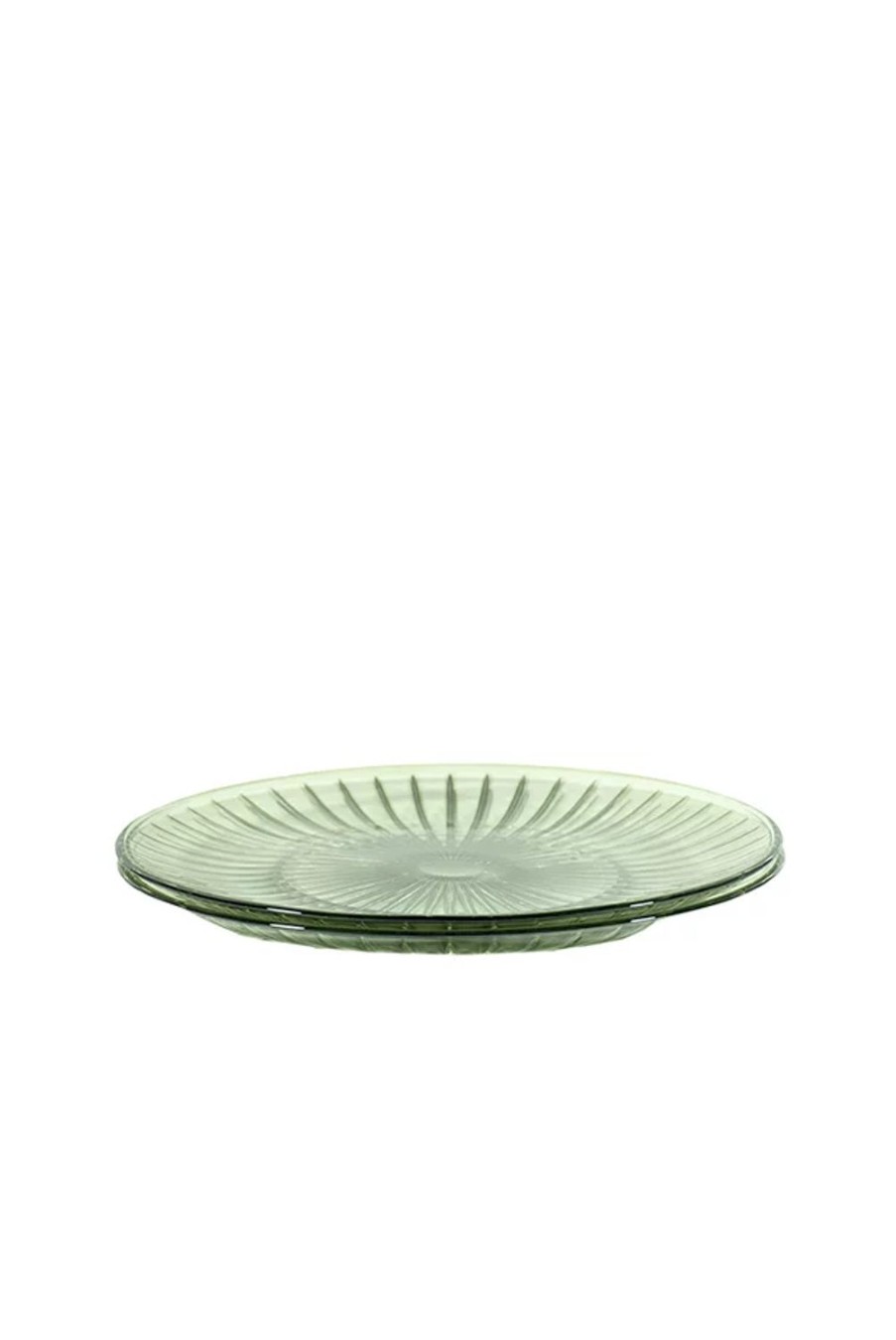 Plate | Luisa Beccaria Green Set Of Two Glass Plate