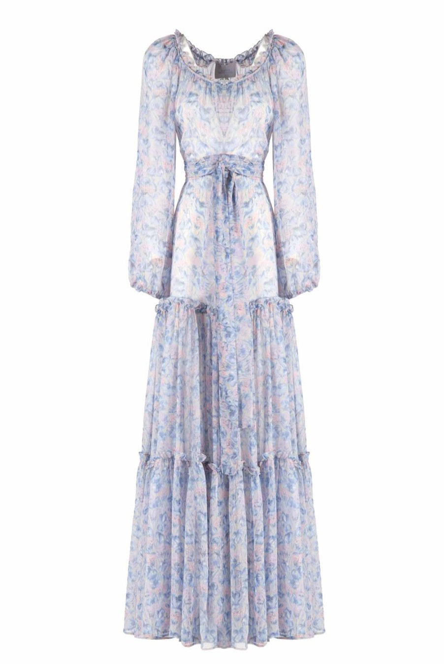 Dresses | Luisa Beccaria Floral Printed Georgette Dress