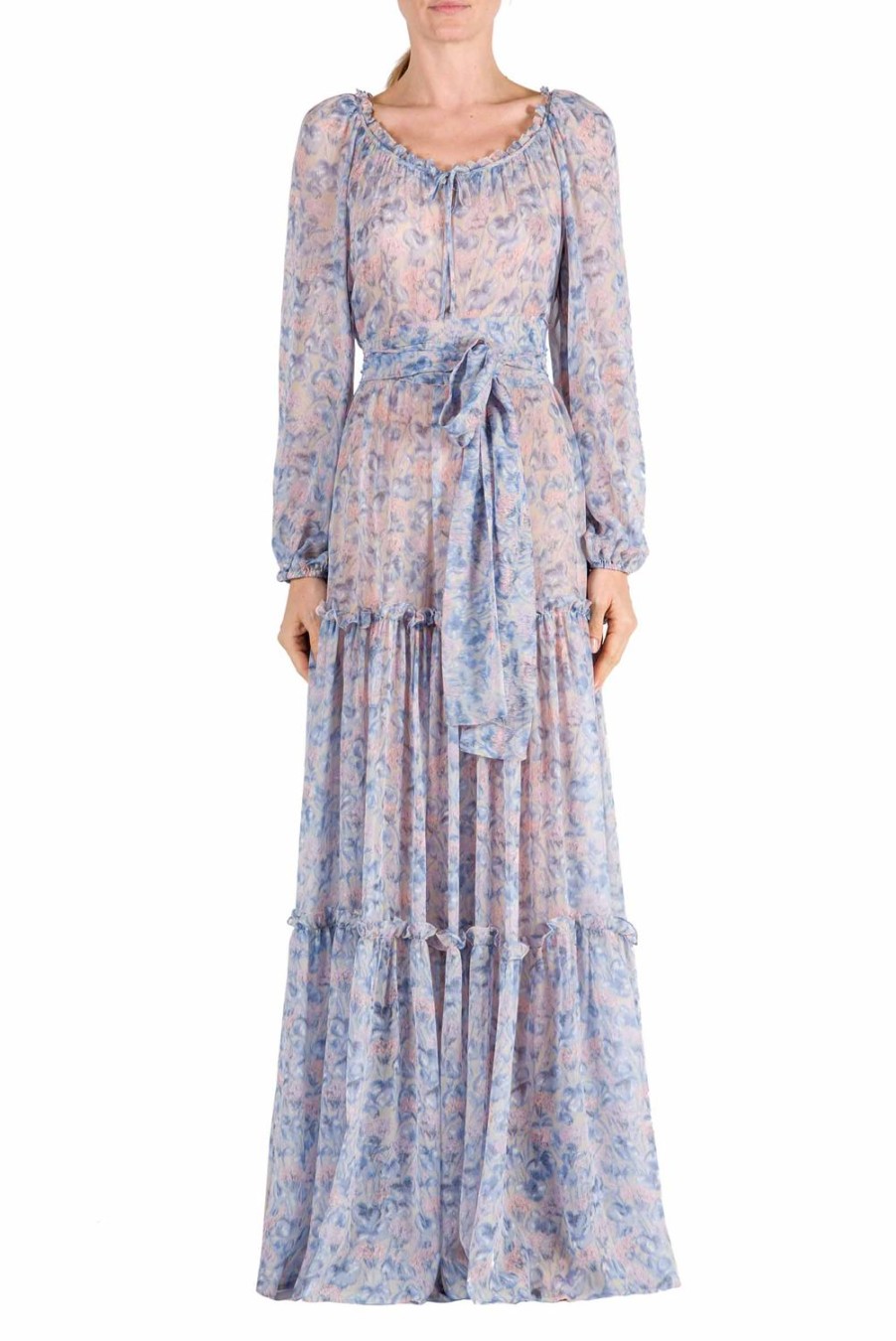 Dresses | Luisa Beccaria Floral Printed Georgette Dress