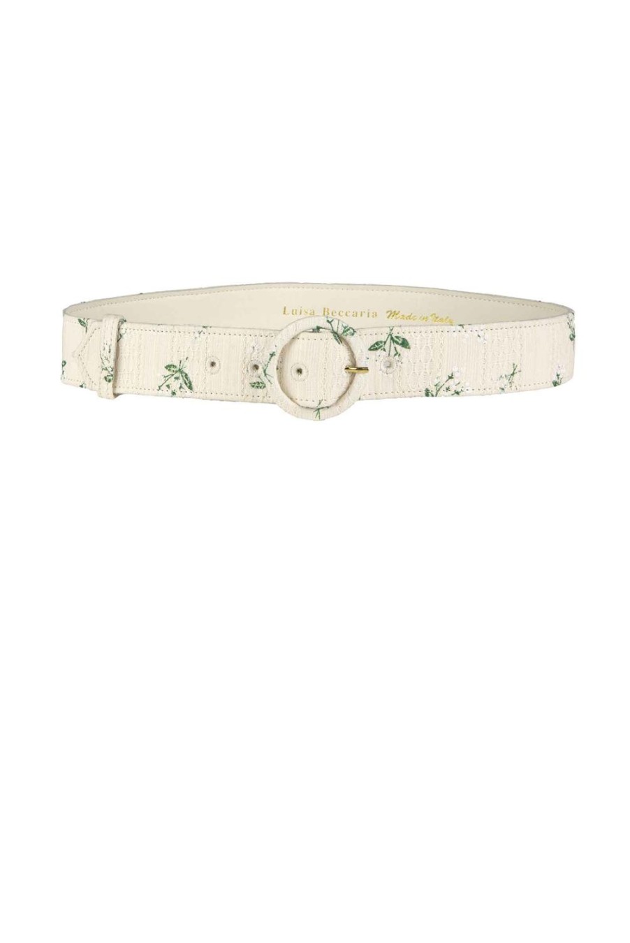 Belt | Luisa Beccaria Cotton Printed Flower Jacquard Belt