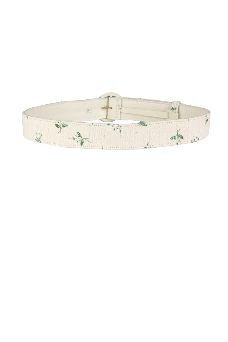 Belt | Luisa Beccaria Cotton Printed Flower Jacquard Belt