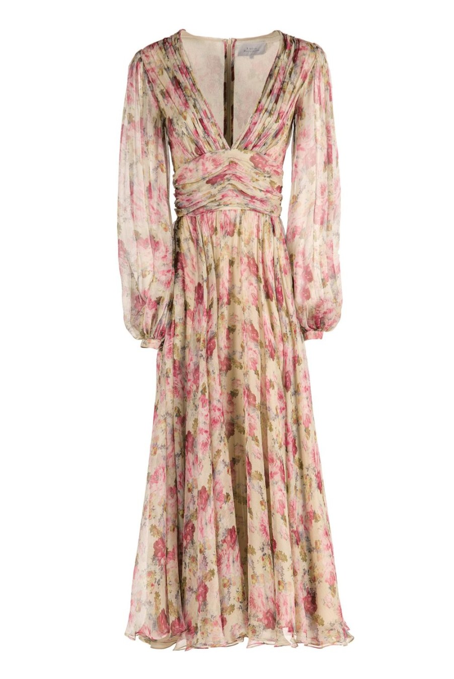 Dresses | Luisa Beccaria Chiffon Printed Roses Dress