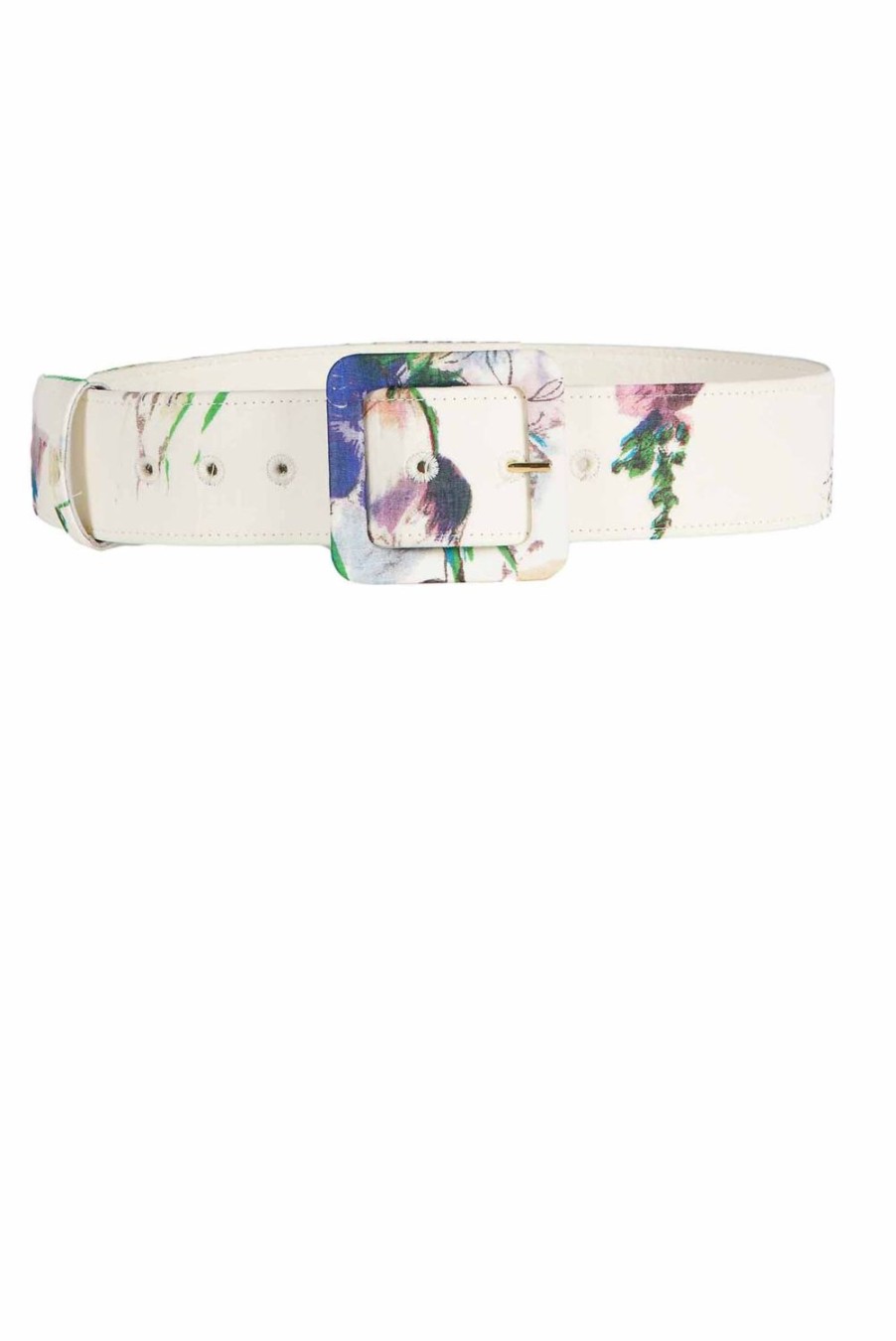 Belt | Luisa Beccaria Bouquet Printed Belt