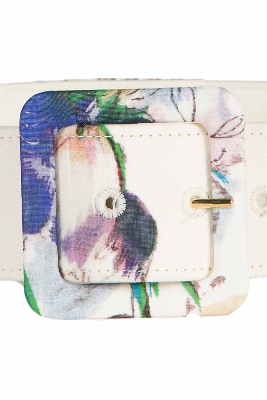 Belt | Luisa Beccaria Bouquet Printed Belt