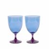 Wine | Luisa Beccaria Shade Purple To Blue Set Of Two Wine Glass