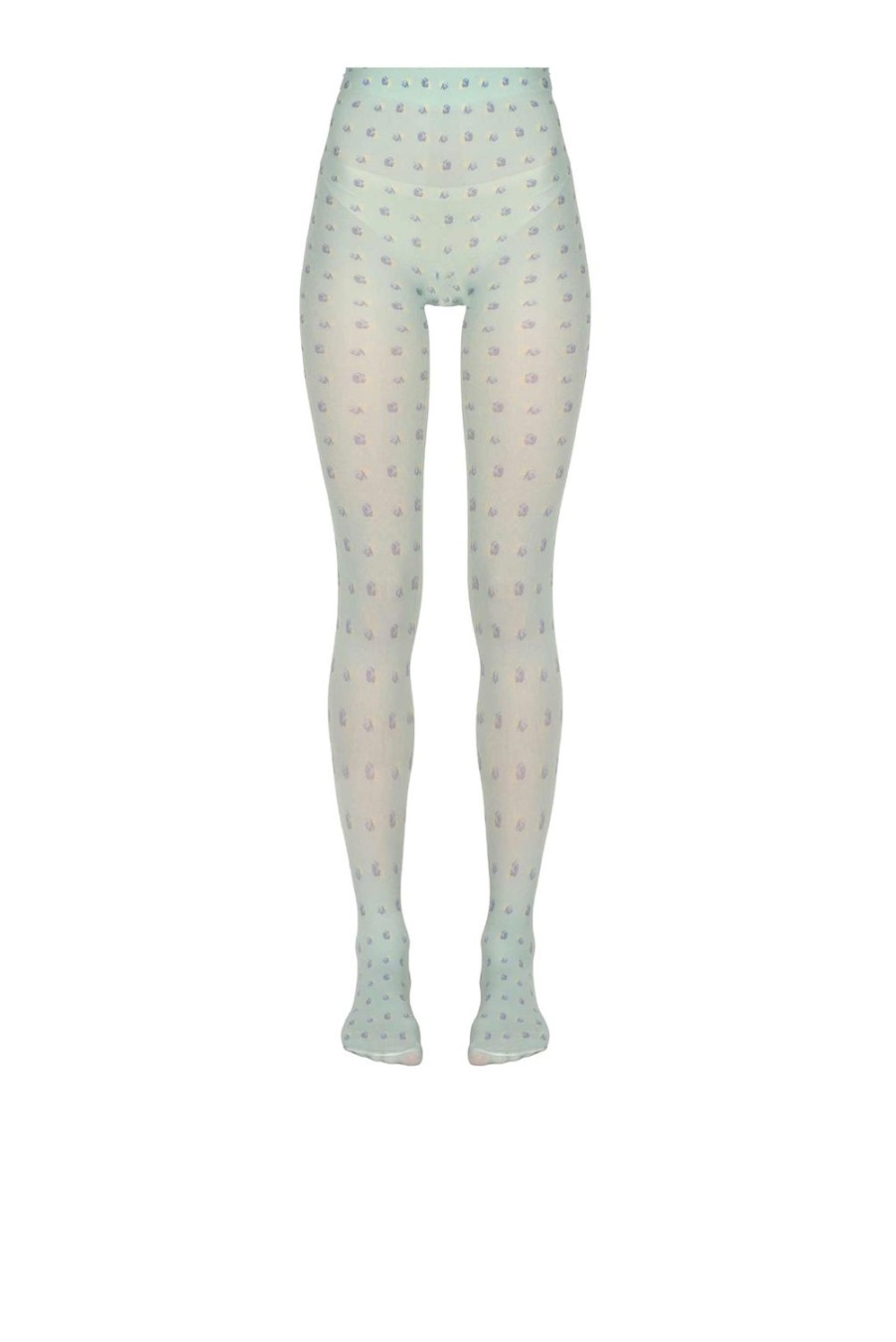 Tights | Luisa Beccaria Vintage Buds Tights Sage