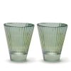 Tumblers | Luisa Beccaria Green Set Of Two Isis Wine Glass