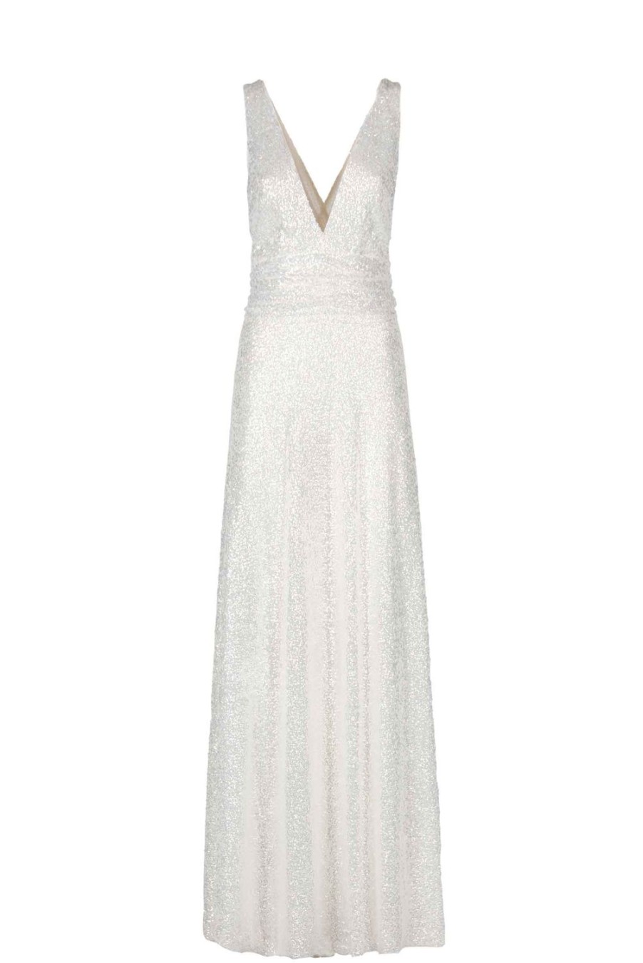 Dresses | Luisa Beccaria Sequin Long Dress With V Neckline