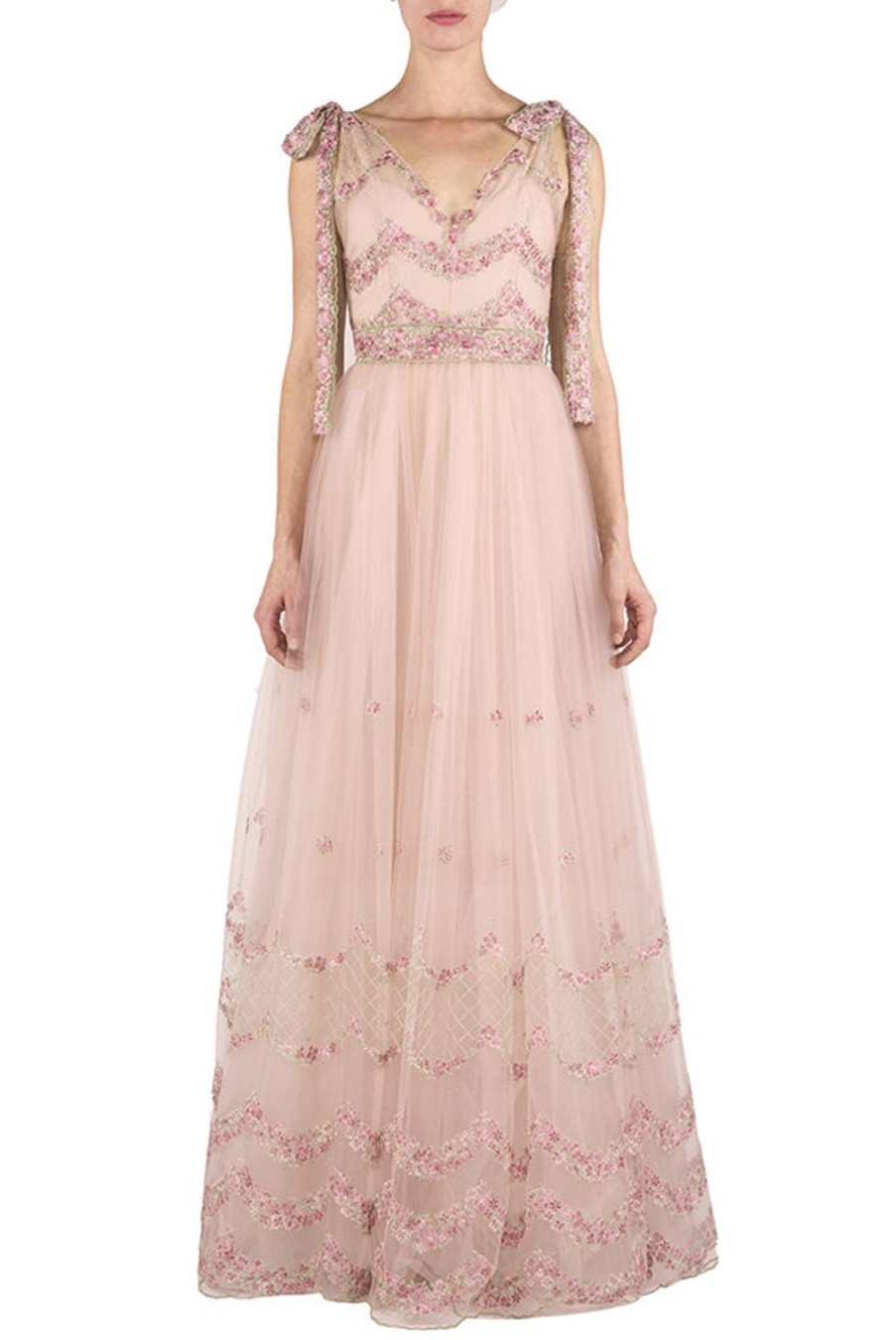 Dresses | Luisa Beccaria Embroidered Tulle Ballgown