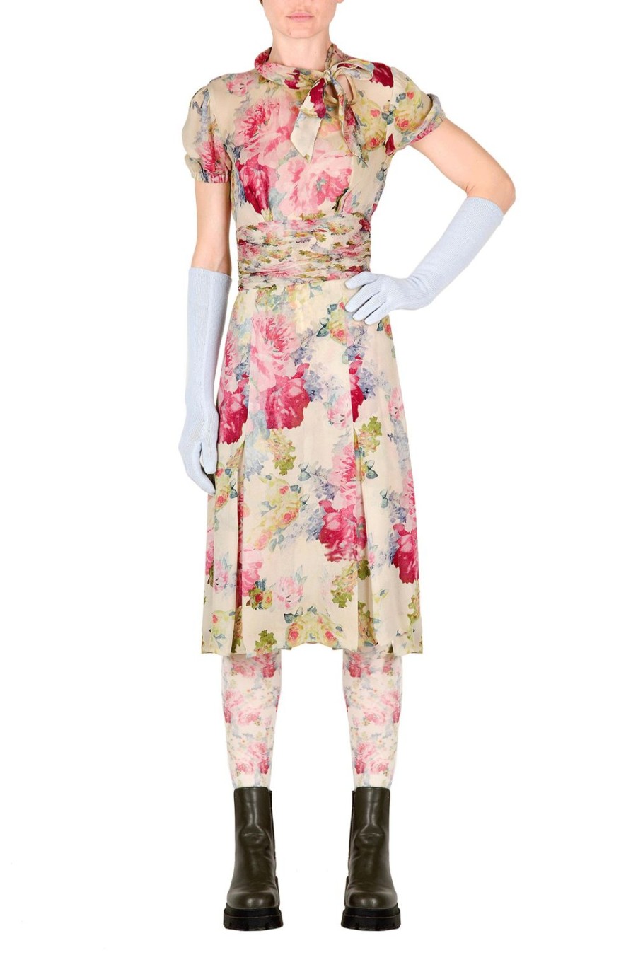 Dresses | Luisa Beccaria Floral Crepe Dress