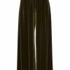 Trousers & Shorts | Luisa Beccaria High Waist Velvet Wide Leg Pants