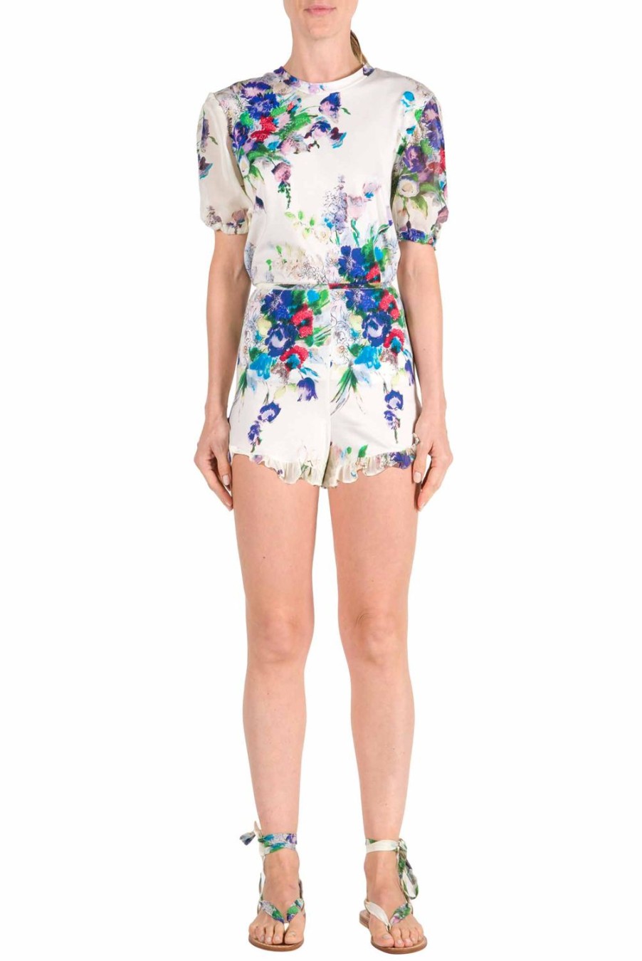 Tops & Blouses | Luisa Beccaria Floral Printed Jersey Shirt