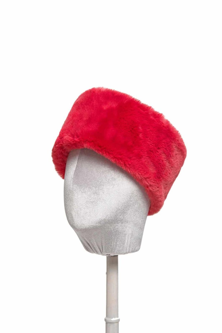 Headband | Luisa Beccaria Red Faux Fur Hairband