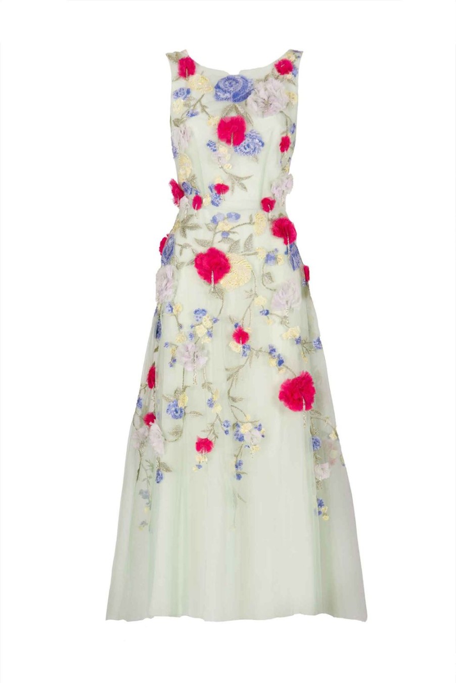 Dresses | Luisa Beccaria Sleeveless Embroidered Midi Dress