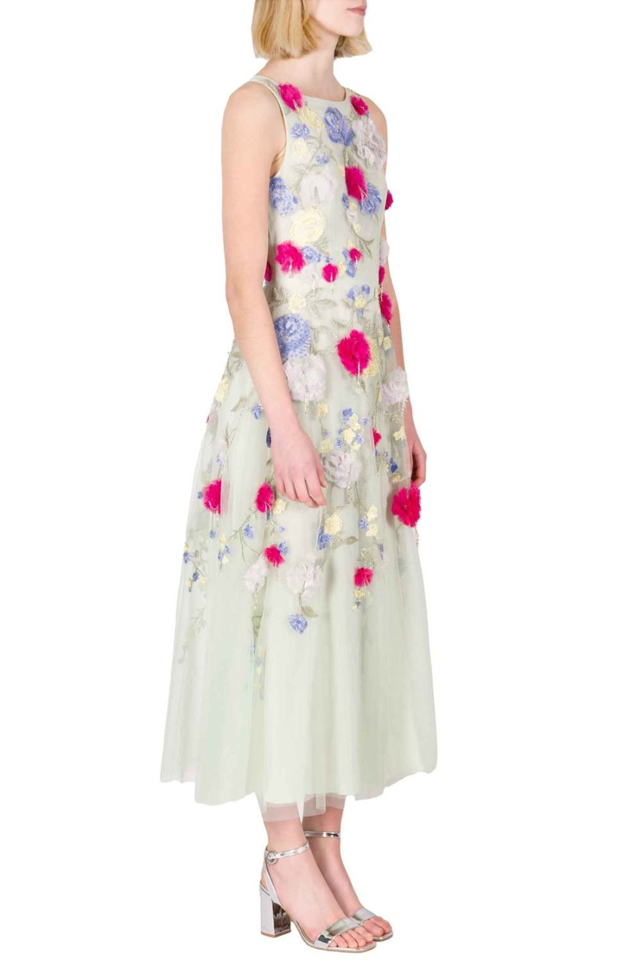 Dresses | Luisa Beccaria Sleeveless Embroidered Midi Dress