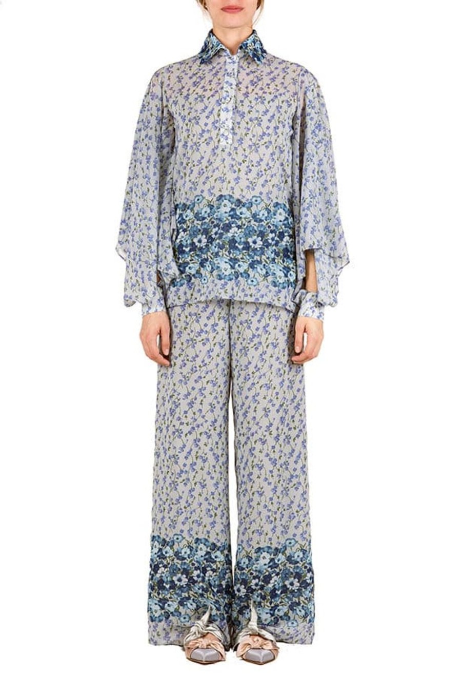 Tops & Blouses | Luisa Beccaria Floral Georgette Blouse