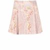 Skirts | Luisa Beccaria Wool Printed Circle Of Roses Mini Skirt