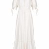 Dresses | Luisa Beccaria Tie Sleeved Linen Blend Maxi Dress