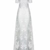 Dresses | Luisa Beccaria Floral Embroidered Lace Gown