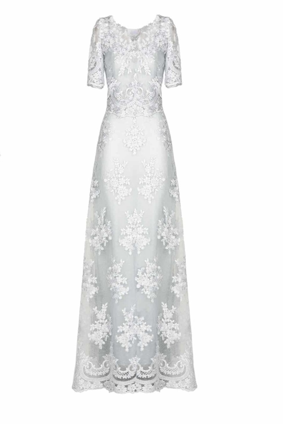 Dresses | Luisa Beccaria Floral Embroidered Lace Gown