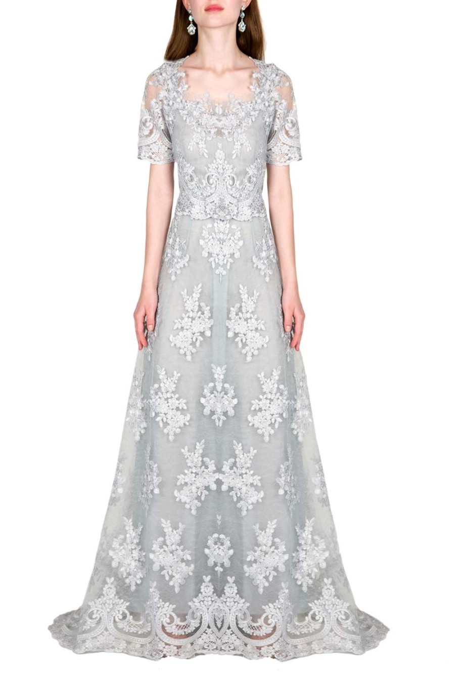 Dresses | Luisa Beccaria Floral Embroidered Lace Gown