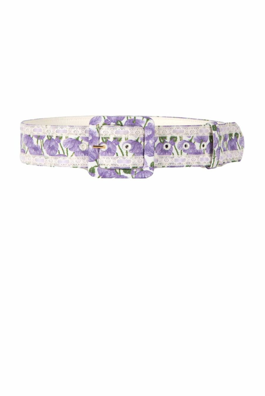 Belt | Luisa Beccaria Micro Poppies Cotton Belt