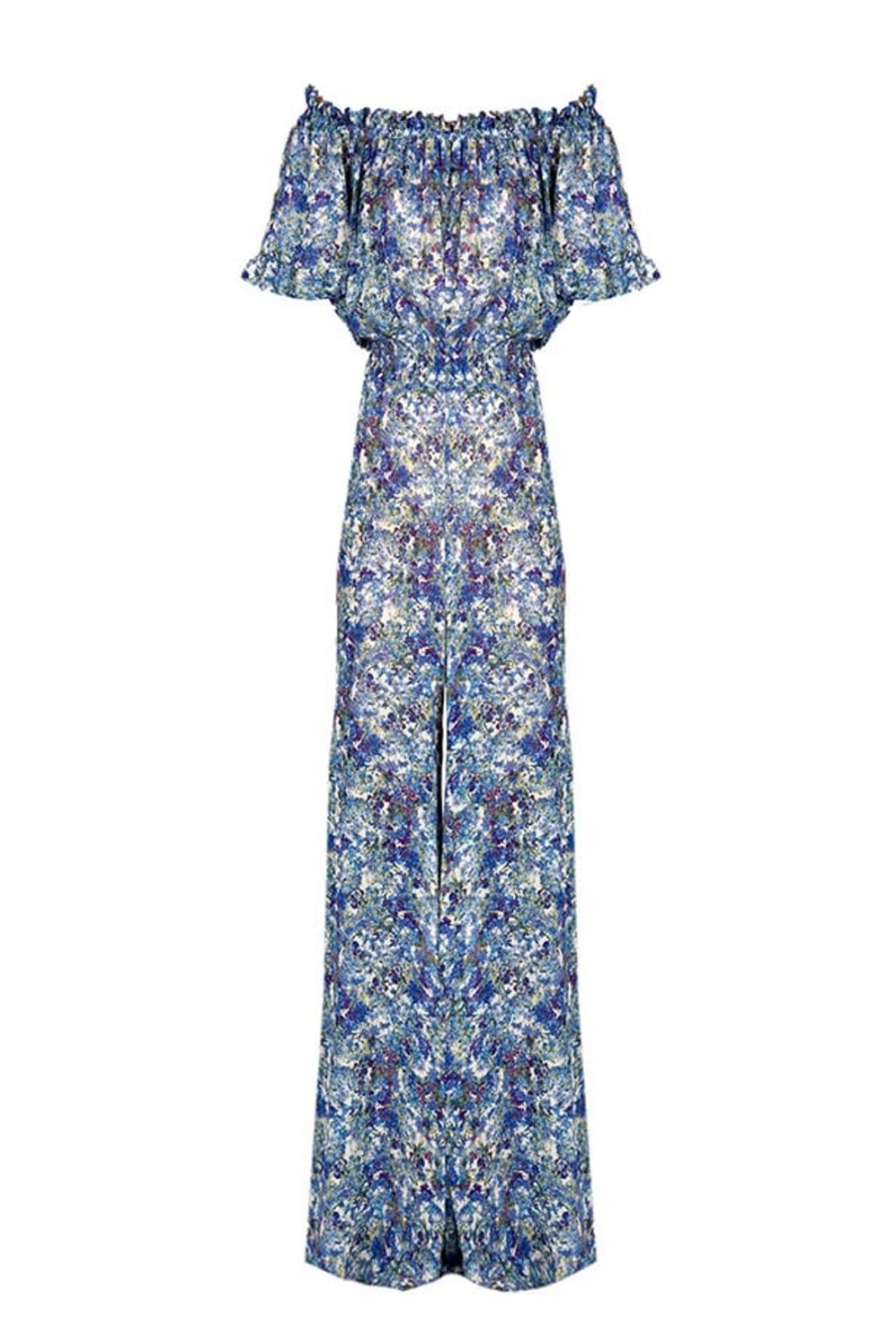 Dresses | Luisa Beccaria Off The Shoulder Floral Print Jumpsuit