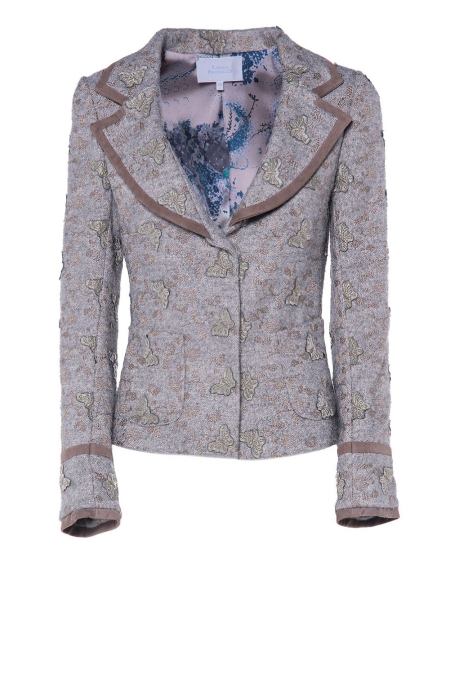 Jackets & Coats | Luisa Beccaria Butterfly Jacquard Fitted Jacket