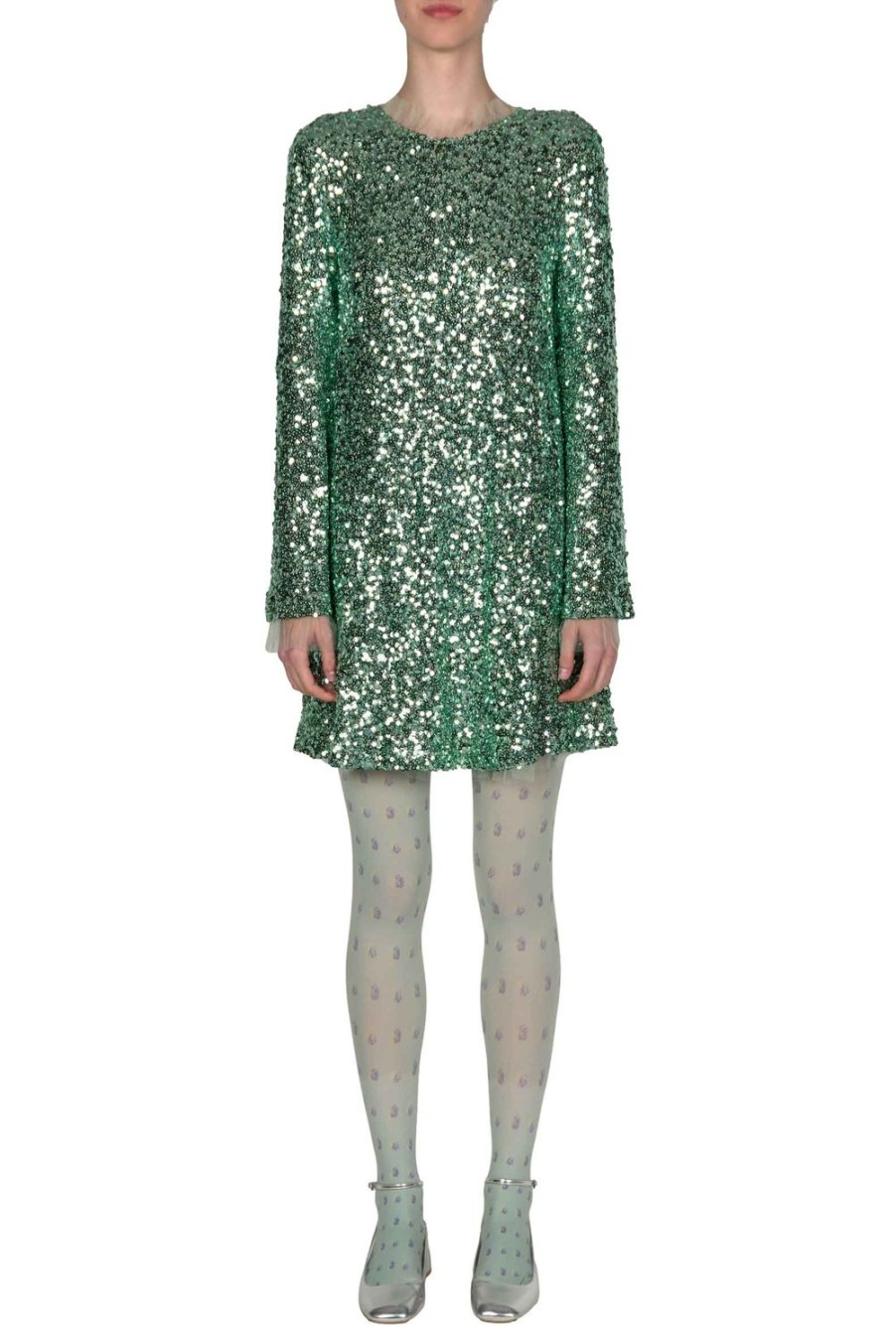 Dresses | Luisa Beccaria Mint Sequin Mini Dress